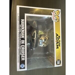 Funko POP! Rides Super Deluxe - Black Adam Figure Set - HAWKMAN IN CRUISER #286